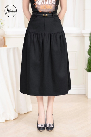 Chân váy dáng A màu đen