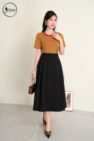 Chân váy dáng A màu đen