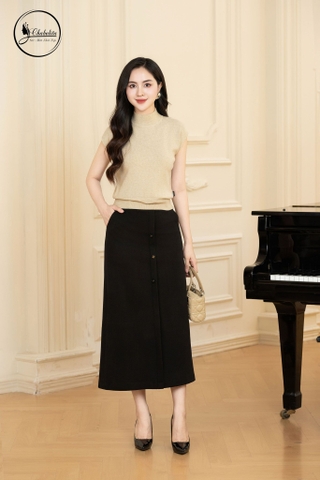 Chân váy dáng ôm túi chéo màu đen