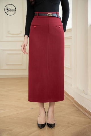 Chân váy ôm A màu đỏ