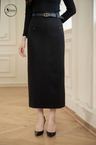 Chân váy ôm A màu đen