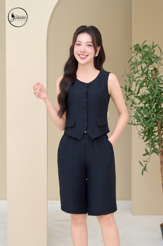 Sét bộ quần lửng áo sát nách màu đen