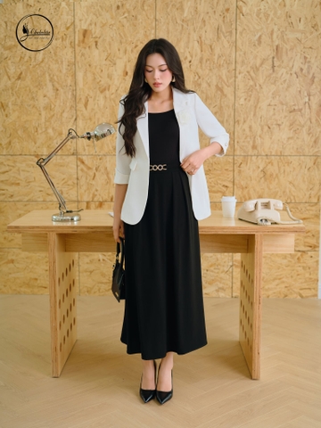 Áo vest 1 lớp màu trắng