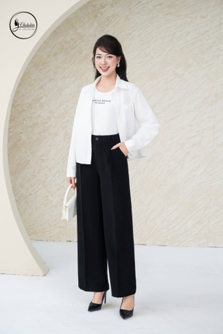 Quần suông 2 ly đỉa gần màu đen