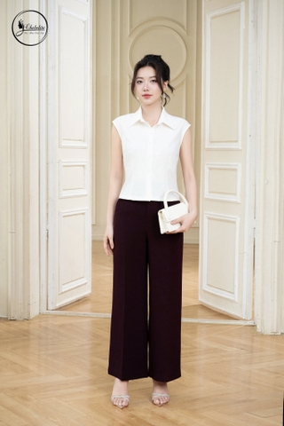 Quần suông cạp 2khuy màu rượu vang