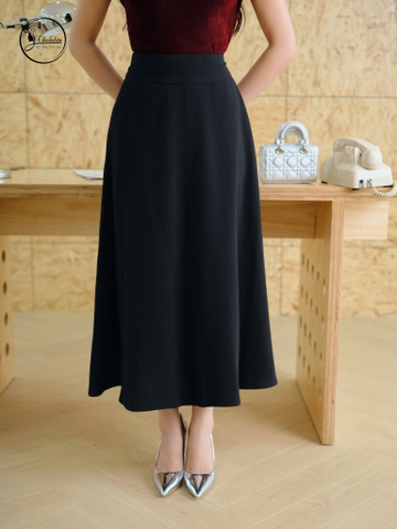 Chân váy xòe màu đen
