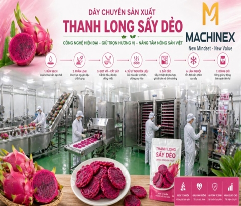 Dây chuyền sản xuất thanh long sấy dẻo