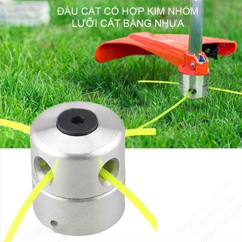 Đầu cắt cỏ bằng hợp kim nhôm, dùng dây nhựa làm lưỡi cắt cỏ