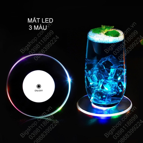 Đế lót cốc ly có đèn led, nhiều chế độ sáng rất đẹp