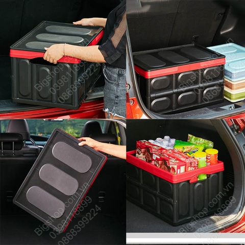Hộp đựng đồ cốp xe thông minh có thể gấp gọn kèm túi chống nước loại 30-55 lít tùy chọn