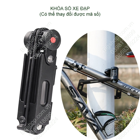 Khóa số xe đạp dạng thanh, loại 4 mã số có thể thay đổi được