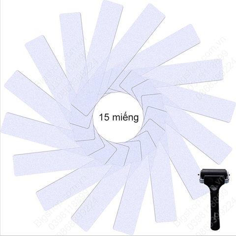 Bộ 15 miếng dán chống trơn trượt cầu thang, nhà tắm, bằng nhựa PEVA chống nước, có tặng kèm con lăn