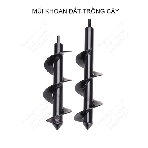 Mũi khoan đất trồng cây, loại đường kính 8-10cm, độ dài có nhiều loại cho khách lựa chọn