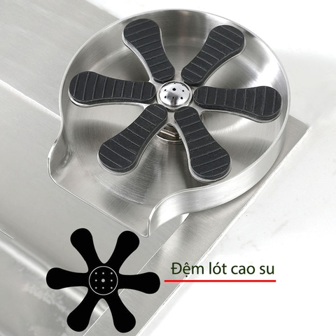 Vòi rửa cốc ly thông minh, khay bằng inox 304, đỡ ly bằng inox đệm cao su hoặc nhựa tùy chọn
