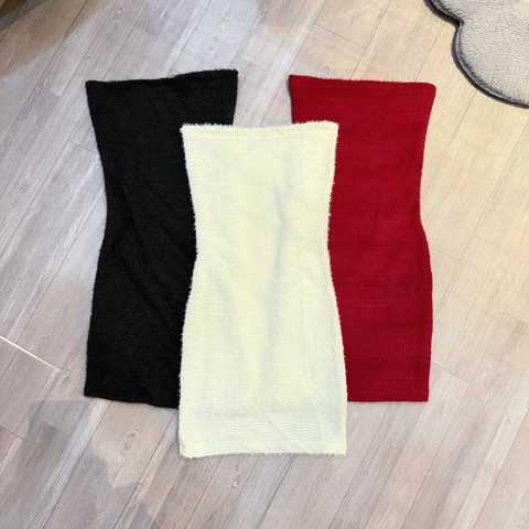 Váy ống lông kèm nơ