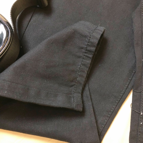 Jean baggy đen trơn