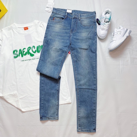 Jean nam trơn - Xanh