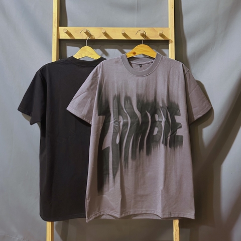 Áo thun Zombie chữ loang