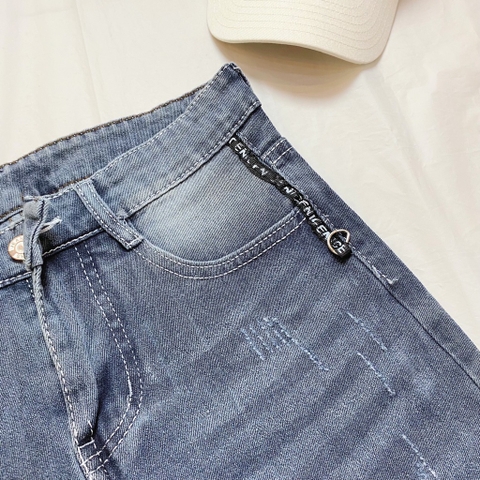 Short jean nam trơn - Xanh xám