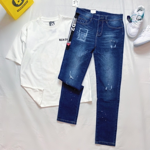 Jean nam chữ D2 - Xanh đậm