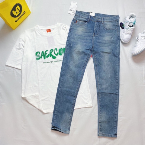 Jean nam trơn - Xanh