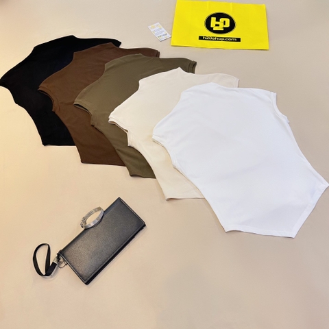 Áo phông cổ cao cộc tay