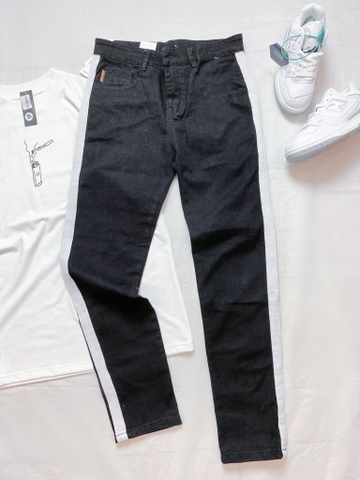 Jean nam sọc trắng - Đen