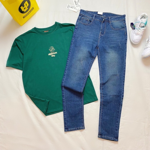 Jean nam trơn - Xanh đen