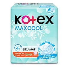 Băng vệ sinh Kotex MaxCool siêu mỏng siêu mát không cánh 8M