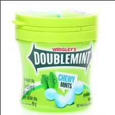Kẹo Double Mint ChewyMints hương bạc hà lọ 80g