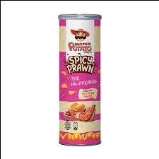 Snack khoai tây chiên tôm cay MISTER Malaysia ống 100g