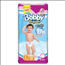 Tã quần Bobby size L 38 miếng