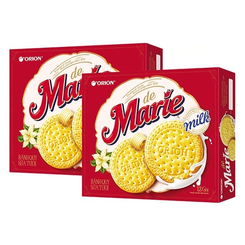 Bánh quy sữa tươi De Marie ORION hộp 12 gói 384g