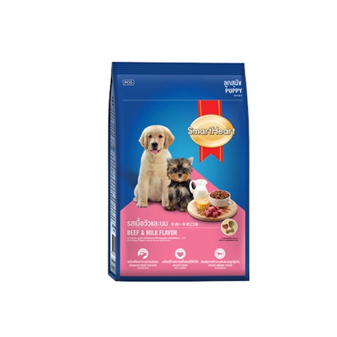 Thức ăn cho chó con SmartHeart vị thịt bò và sữa 400g