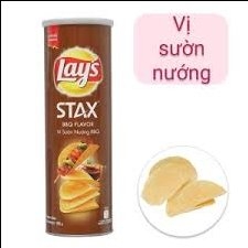 Bim ống Lays Stax vị bò nướng BBQ 160g