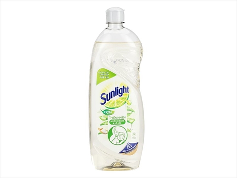 Nước rửa bát Sunlight Extra Thiên Nhiên lô hội và muối khoáng chai 370ml