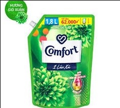 Nước xả vải Comfort hương gió xuân túi 1,8L