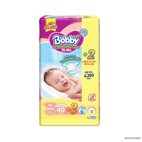Tã dán sơ sinh Newborn BOBBY 42 miếng