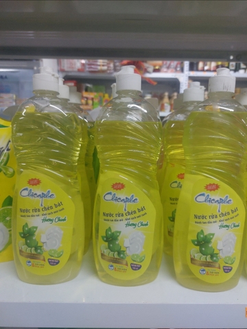 Nước rửa chén CHICAPHE hương chanh khử mùi tanh chai 725ml