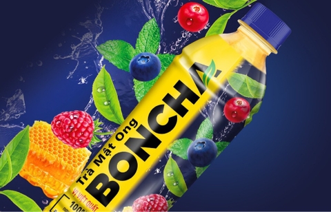 Nước ngọt Boncha mật ong vị việt quất