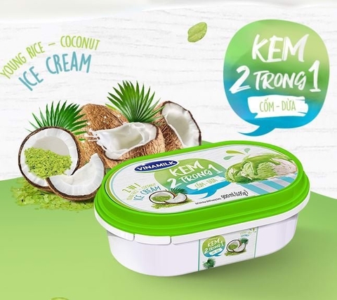 Kem cốm, dừa Vinamilk 1L