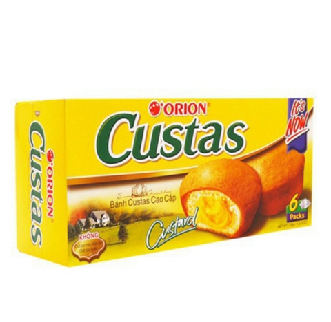 Bánh Custas kem trứng Orion hộp 141g x 6 cái