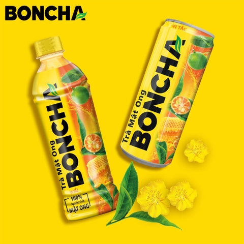 Nước ngọt Boncha trà mật ong vị tắc 450ml