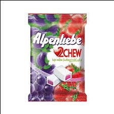 Kẹo mềm Alpenliebe chews vị dâu nho túi 120g