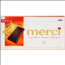 Socola Merci thanh Orange Almond 100gram