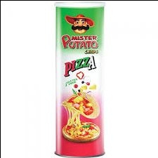 Snack khoai tây chiên vị pizza MISTER Malaysia ống 100g