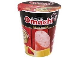 Mì Omachi xốt bò hầm kèm cây xúc xích ly 113g