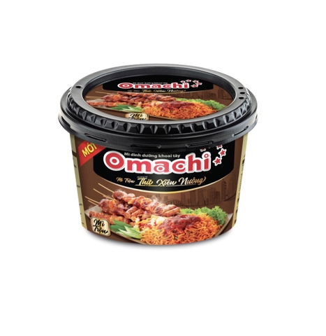 Omachi trộn thịt xiên nướng tô 95g