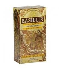 Trà đen Basilur Masala Chai của Anh hộp giấy màu vàng 50gram