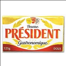 Bơ nhạt pháp president 125g